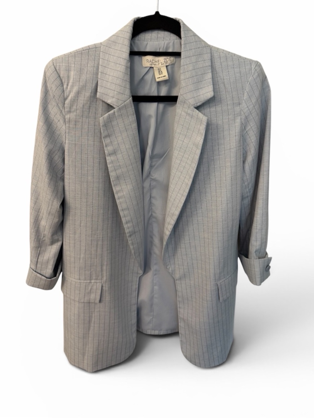 Rachel Zoe Pale Blue Pinstripe Blazer
